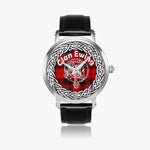 Ewing Scottish Clan Tartan Crest Badge Silver Automatic Watch Size 46mm
