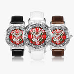 Macfie Ancient Scottish Clan Tartan Crest Badge Silver Automatic Watch Size 46mm