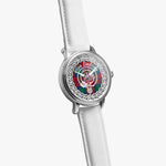 Lindsay Scottish Clan Tartan Crest Badge Old Silver Automatic Watch Size 46mm