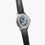 Weir Scottish Clan Tartan Crest Badge Silver Automatic Watch Size 46mm