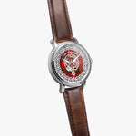 Scottish Stewart of Appin Clan Tartan Crest Badge Silver Automatic Watch Size 46mm