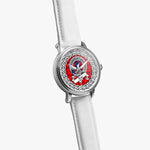 Rose Scottish Clan Tartan Crest Badge Silver Automatic Watch Size 46mm