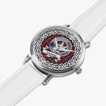 Lindsay Scottish Clan Tartan Crest Badge Silver Automatic Watch Size 46mm