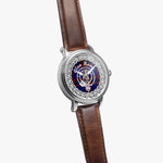 Home Clan Tartan Crest Badge Silver Automatic Watch Size 46mm