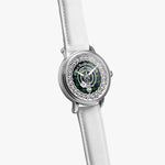 Sutherland Scottish Clan Tartan Crest Badge Silver Automatic Watch Size 46mm