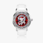 Wemyss Scottish Clan Tartan Crest Badge Silver Automatic Watch Size 46mm