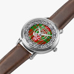 McAdams surname last name Scottish Clan tartan badge crest Silver Automatic Watch Size 46mm