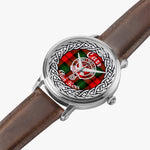 Scottish Carr surname Scottish Clan Tartan Badge Silver Automatic Watch Size 46mm
