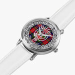 Gillies Scottish Clan Tartan Crest Badge Silver Automatic Watch Size 46mm