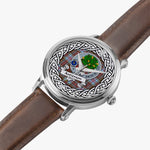Anderson Scottish Clan Tartan Crest Badge Silver Automatic Watch Size 46mm