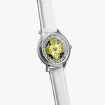 Macleod of Lewis Clan Tartan Crest Badge Silver Automatic Watch Size 46mm