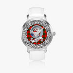 Dunbar Scottish Clan Tartan Crest Badge Silver Automatic Watch Size 46mm