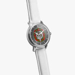 Clan Cumming Crest & Tartan Knot Sterling Silver Unisex Automatic Watch (Silver) Size 46mm