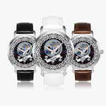 Nairn Scottish Clan Tartan Crest Badge Silver Automatic Watch Size 46mm