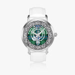 Scottish Armstrong Clan Tartan Crest Badge Silver Automatic Watch Size 46mm