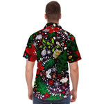 Men Hawaiian Shirt Festive Vintage Christmas Botanical Forest Hawaiian Men Short Sleeve Shirt