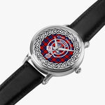 Haldane Clan Tartan Crest Badge Silver Automatic Watch Size 46mm