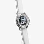 Galbraith Scottish Clan Tartan Crest Badge Silver Automatic Watch Size 46mm