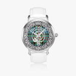 Caldwell Scottish Clan Tartan Crest Badge Silver Automatic Watch Size 46mm