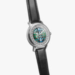 Murray Scottish Clan Tartan Crest Badge Silver Automatic Watch Size 46mm