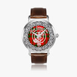 Scottish Livingstone Clan Tartan Crest Badge Silver Automatic Watch Size 46mm