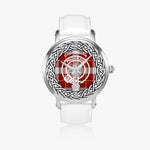 Scottish Macfie Clan Tartan Crest Badge Silver Automatic Watch Size 46mm