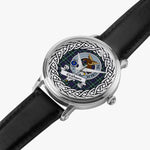 Graham Scottish Clan Tartan Crest Badge Silver Automatic Watch Size 46mm