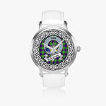 Dalrymple Scottish Clan Tartan Crest Badge Silver Automatic Watch Size 46mm