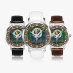 Scottish Murray of Dysart Celtic Ring Silver Automatic Watch Size 46mm
