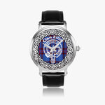 Elliot Scottish Clan Tartan Crest Badge Silver Automatic Watch Size 46mm