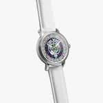 Scottish Wood Clan Tartan Crest Badge Silver Automatic Watch Size 46mm