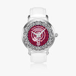 Scottish Hamilton Clan Tartan Crest Badge Silver Automatic Watch Size 46mm