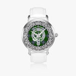 Scottish Pringle Clan Tartan Crest Badge Silver Automatic Watch Size 46mm