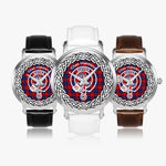 Haldane Clan Tartan Crest Badge Silver Automatic Watch Size 46mm