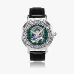 Murray of Athole Scottish Clan Tartan Crest Badge Silver Automatic Watch Size 46mm
