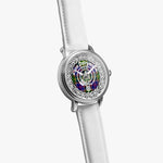 Scottish Dalrymple surname Scottish clan tartan crest badge Silver Automatic Watch Size 46mm