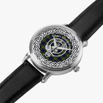 Scottish Colquhoun Clan Tartan Crest Badge Silver Automatic Watch Size 46mm