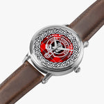 Cunningham Modern Scottish Clan Tartan Crest Badge Silver Automatic Watch Size 46mm