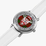 Scottish Maxwell Clan Scottish Clan Tartan Crest Badge Silver Automatic Watch Size 46mm