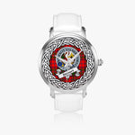 Stewart of Appin Scottish Clan Tartan Crest Badge Silver Automatic Watch Size 46mm