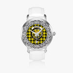 MacLeod of Lewis Scottish Clan Tartan Crest Badge Silver Automatic Watch Size 46mm