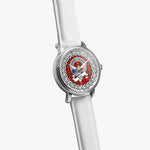 Scottish Bain Clan Tartan Crest Badge Silver Automatic Watch Size 46mm