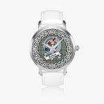 Balfour Scottish Clan Tartan Crest Badge Silver Automatic Watch Size 46mm