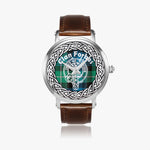 Forbes Ancient Scottish Clan Tartan Crest Badge Silver Automatic Watch Size 46mm