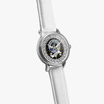 Clelland Scottish Clan Tartan Crest Badge Silver Automatic Watch Size 46mm