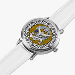 Houston Scottish Clan Tartan Crest Badge Silver Automatic Watch Size 46mm