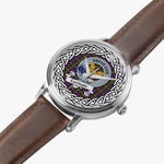 Carnegie Scottish Clan Tartan Crest Badge Silver Automatic Watch Size 46mm