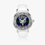 Williams Scottish Clan Tartan Crest Badge Silver Automatic Watch Size 46mm