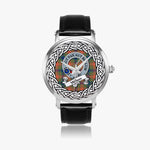 Wilson Scottish Clan Tartan Crest Badge Silver Automatic Watch Size 46mm