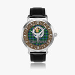 Scottish Murray of Dysart Celtic Ring Silver Automatic Watch Size 46mm